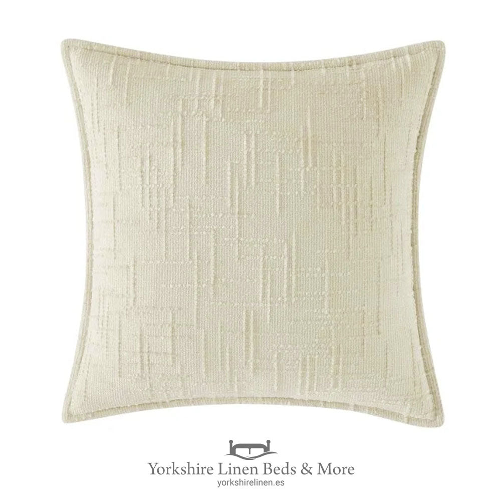 Chenille Tweed Complete Cushion, Natural - Cushions & Cushion Covers - Yorkshire Linen Beds & More, Mijas Costa, Spain