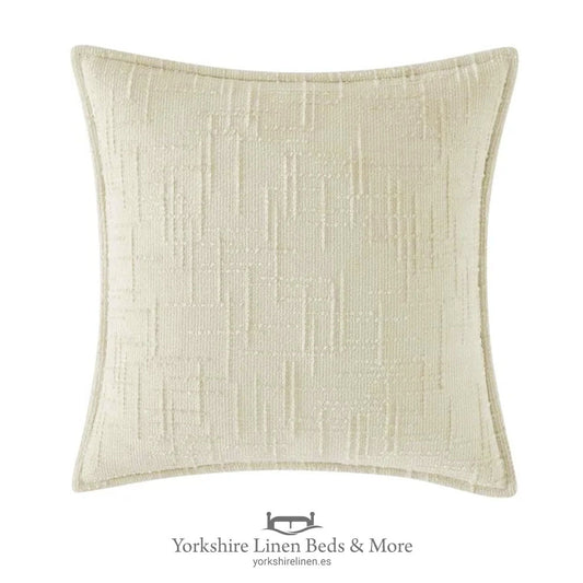 Chenille Tweed Complete Cushion, Natural - Cushions & Cushion Covers - Yorkshire Linen Beds & More, Mijas Costa, Spain