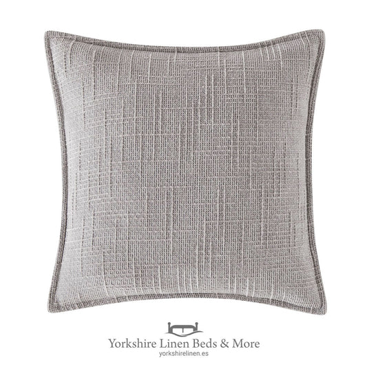 Chenille Tweed Complete Cushion, Silver - Cushions & Cushion Covers - Yorkshire Linen Beds & More, Mijas Costa, Spain