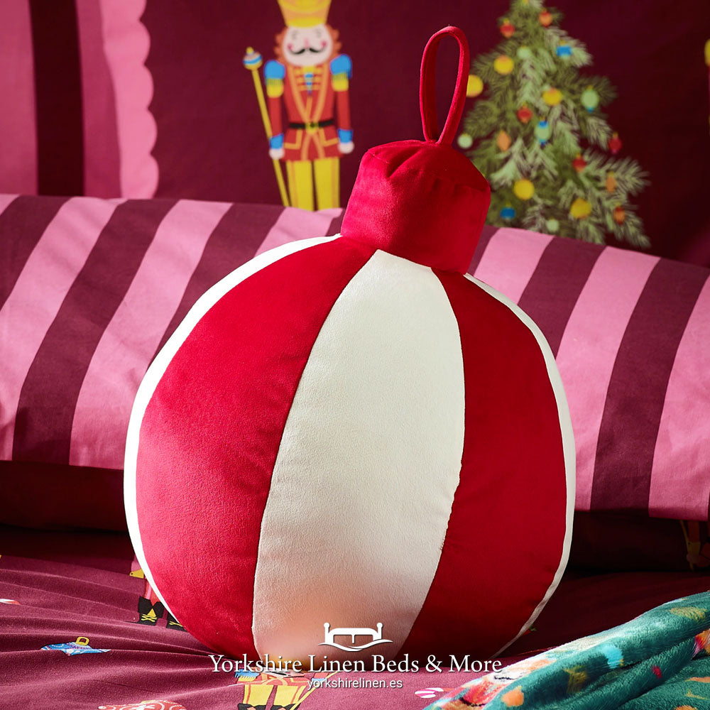 Christmas Bauble Filled 3D Cushion - Cushions & Cushion Covers - Yorkshire Linen Beds & More, Mijas Costa, Spain