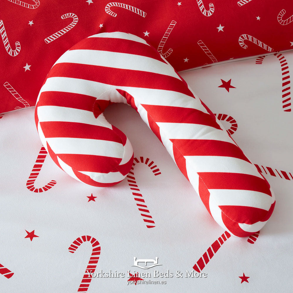 Christmas Candy Cane Filled 3D Cushion - Cushions & Cushion Covers - Yorkshire Linen Beds & More, Mijas Costa, Spain