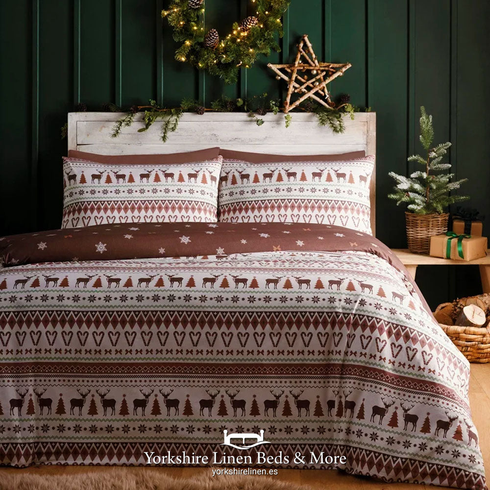 Christmas Fairisle Duvet Set - Duvet Covers and Sets - Yorkshire Linen Beds & More, Mijas Costa, Spain