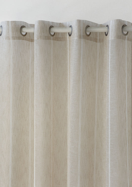 Note Striped Eyelet Voile Panels Various Colours