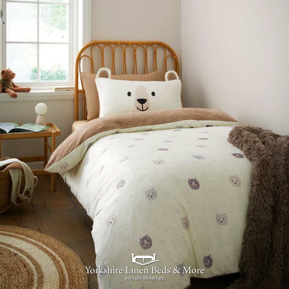 Cosy Bear Sherpa Duvet Set - Duvet Covers and Sets - Yorkshire Linen Beds & More, Mijas Costa, Spain