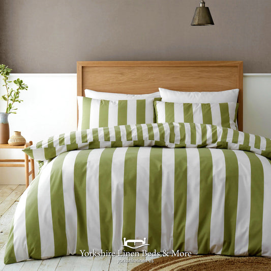 Cove Stripe Duvet Set - Green