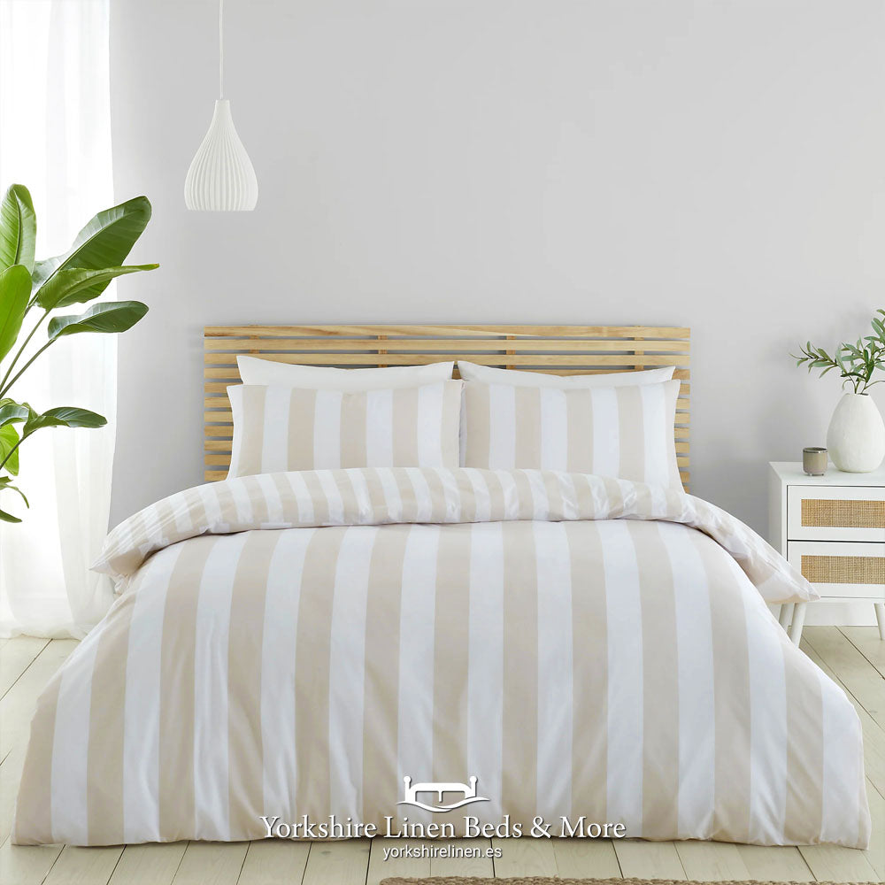 Cove Stripe Duvet Set - Natural