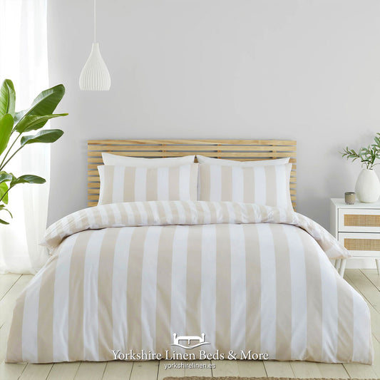 Cove Stripe Duvet Set - Natural