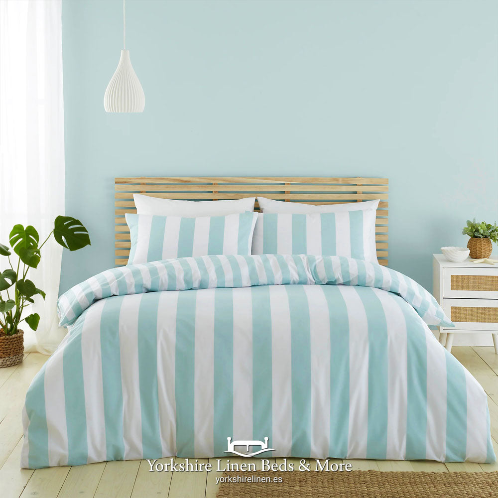 Cove Stripe Duvet Set - Seafoam