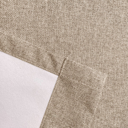 Dallas 100% Blackout Pencil Pleat Curtains, Natural