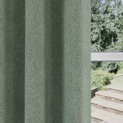 Dallas 100% Blackout Pencil Pleat Curtains, Green