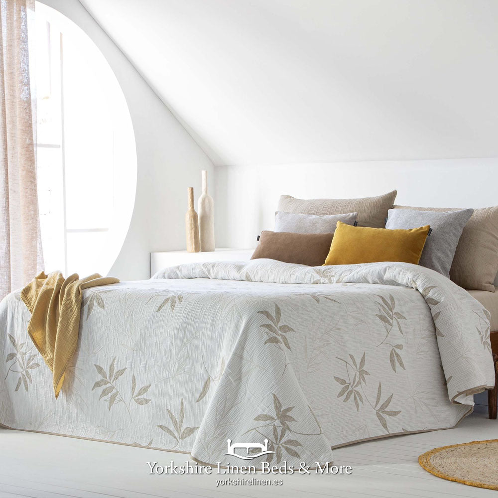 Dado Light Weight Bedspread, Beige - Bedspreads & Runners - Yorkshire Linen Beds & More