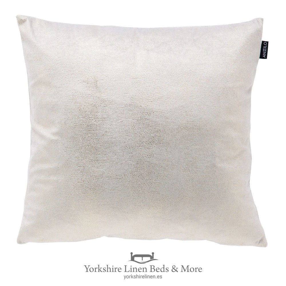Ebro Luxury Cushion, Natural & Gold - Cushions and Soft Furnishings, Yorkshire Linen Beds & More