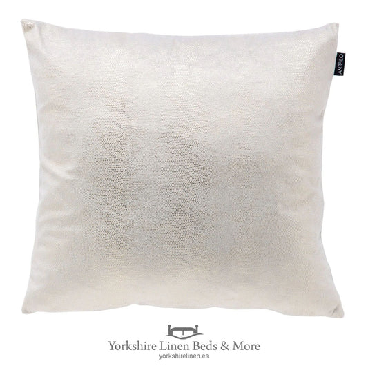 Ebro Luxury Cushion, Natural & Gold - Cushions and Soft Furnishings, Yorkshire Linen Beds & More