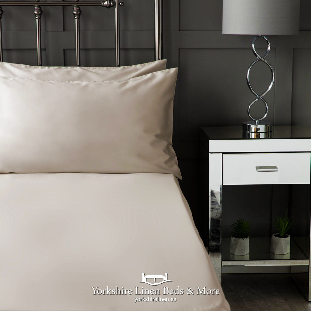 Egyptian Cotton 600 Thread Count Flat Sheet, Taupe - Sheets & Pillowcases - Yorkshire Linen Beds & More, Mijas, Spain