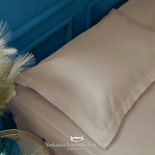Egyptian Cotton Pillowcase, 600TC, Taupe - Sheets & Pillowcases - Yorkshire Linen Beds & More, Mijas, Spain