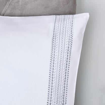 Embroidered Bands 200 Thread Count Cotton Duvet Set FLASH SALE