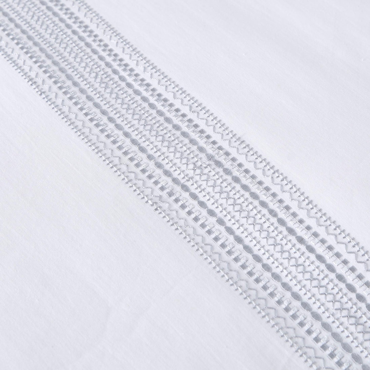 Embroidered Bands 200 Thread Count Cotton Duvet Set FLASH SALE