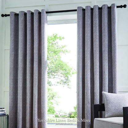 Eros Luxury Chenille Jacquard Eyelet Curtains, Champagne - Curtains and Voiles - Yorkshire Linen Beds & More