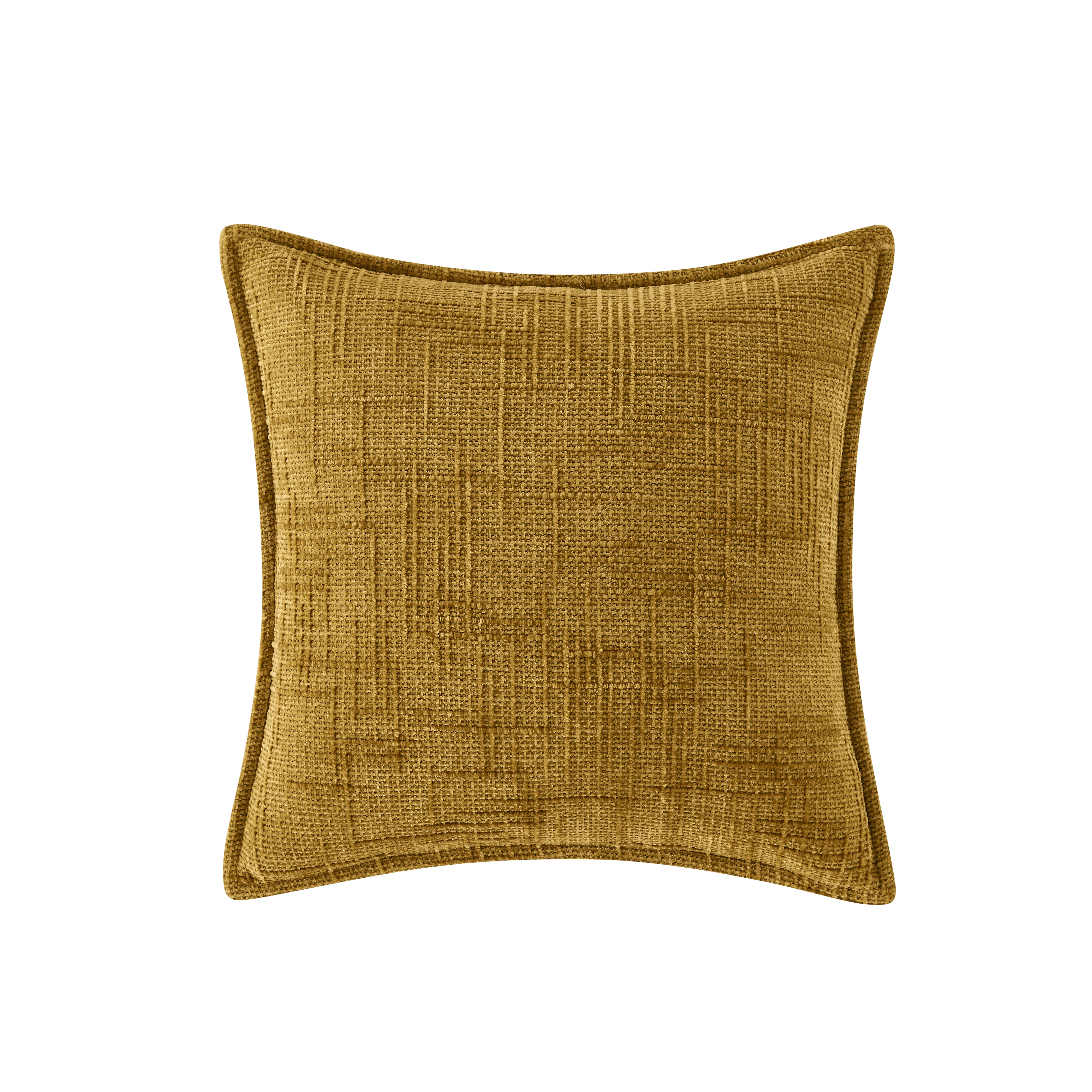 Chenille Tweed Complete  Cushion - Ochre