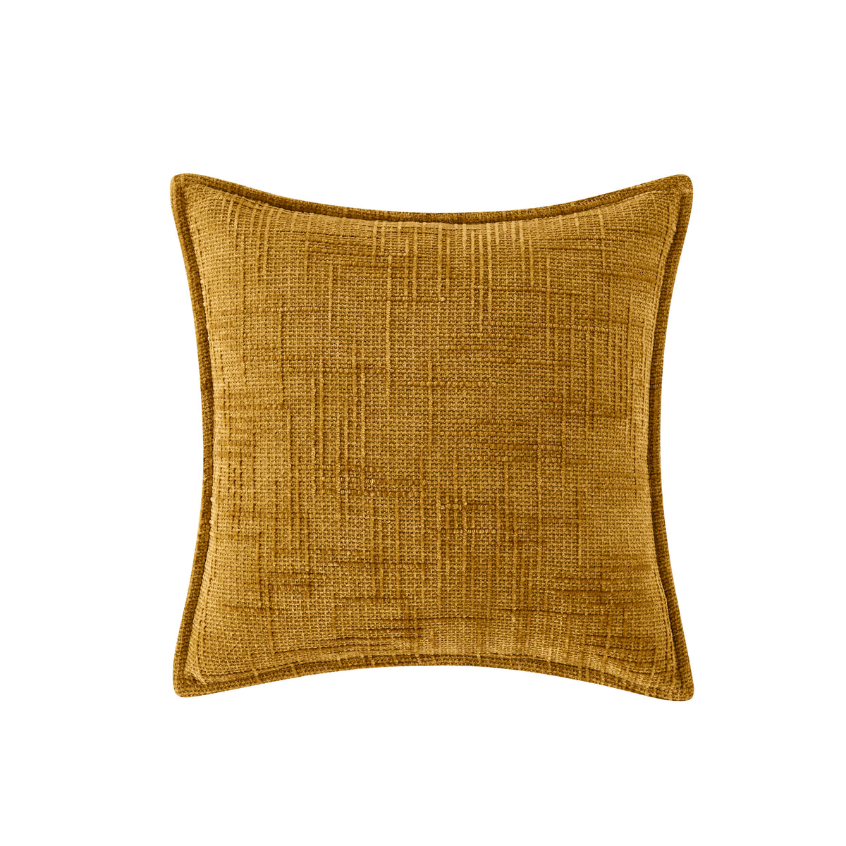 Chenille Tweed Complete  Cushion - Ochre