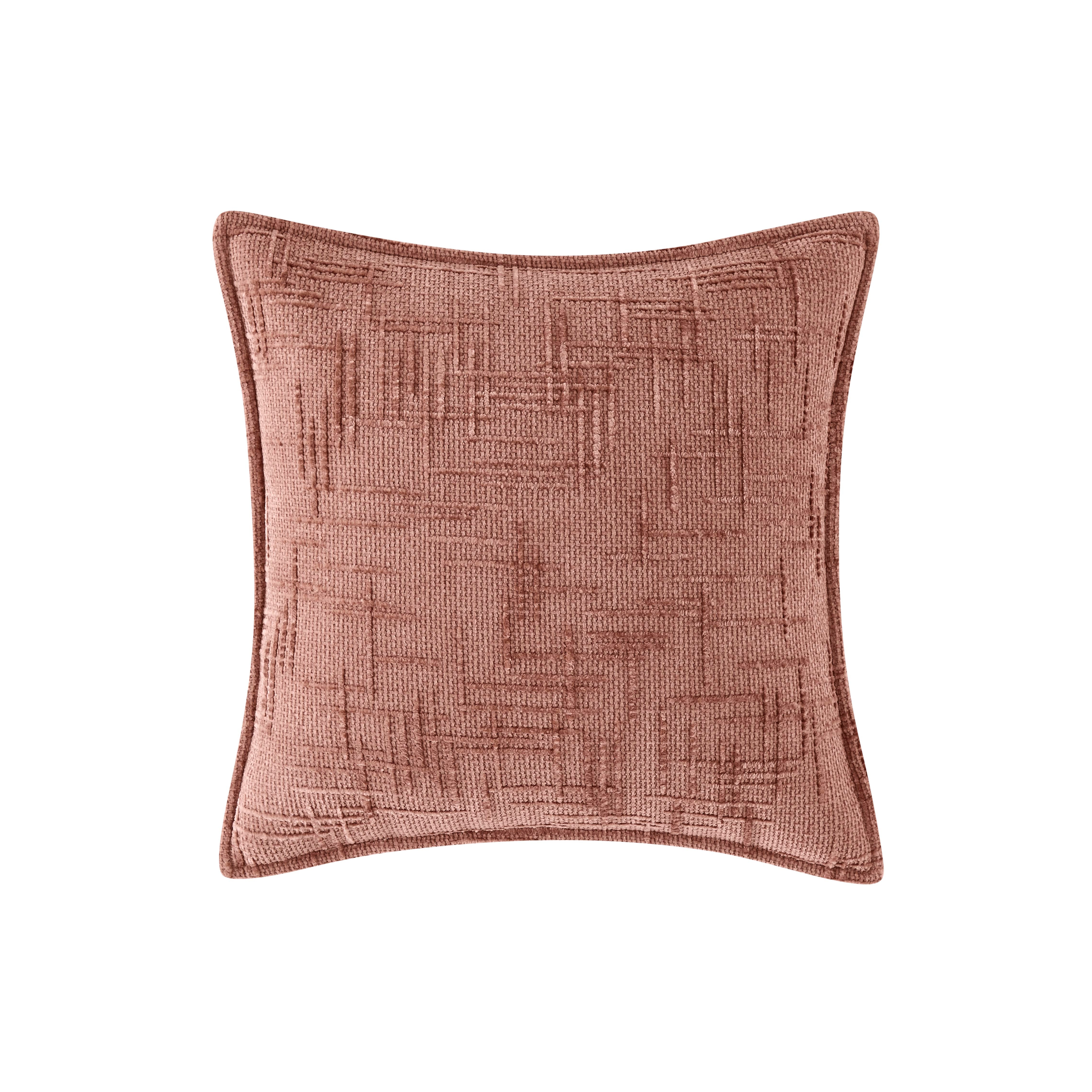 Chenille Tweed Complete  Cushion - Pink