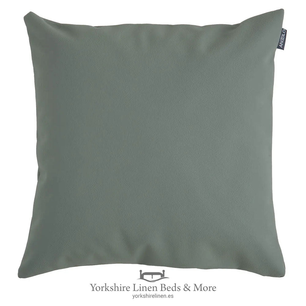 Faux Leather Cushions, Green - Cushions & Cushion Covers - Yorkshire Linen Beds & More