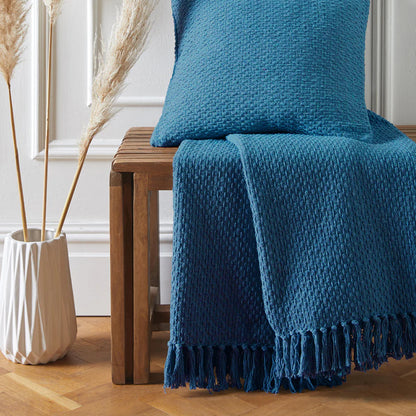 Hayley 100 % Cotton Throw - Teal
