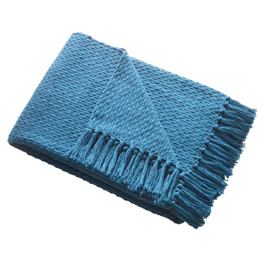 Hayley 100 % Cotton Throw - Teal
