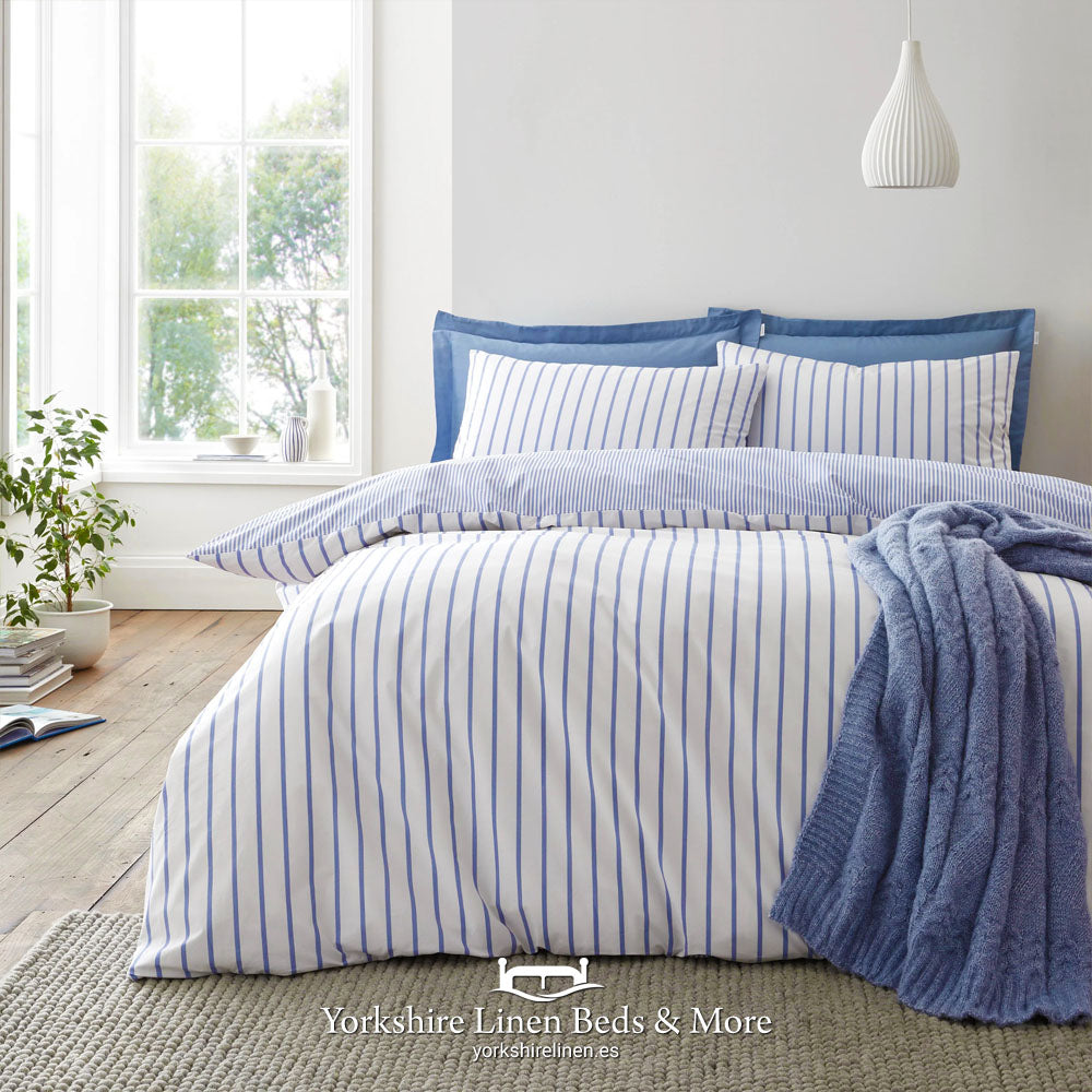 Hampton 100 % Cotton Duvet Set Blue