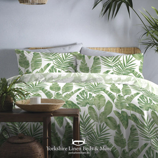 Hawaii Duvet Cover Set, Soft Green - Duvets Covers & Sets - Yorkshire Linen Beds & More