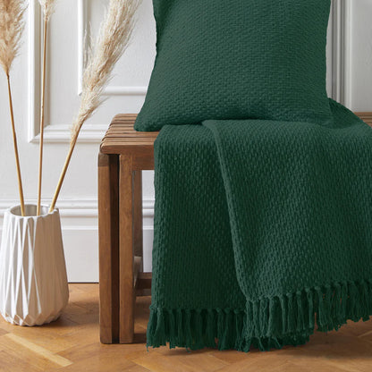 Hayley 100 % Cotton Throw - Green