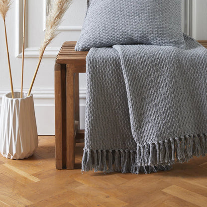 Hayley 100 % Cotton Cushion - Grey