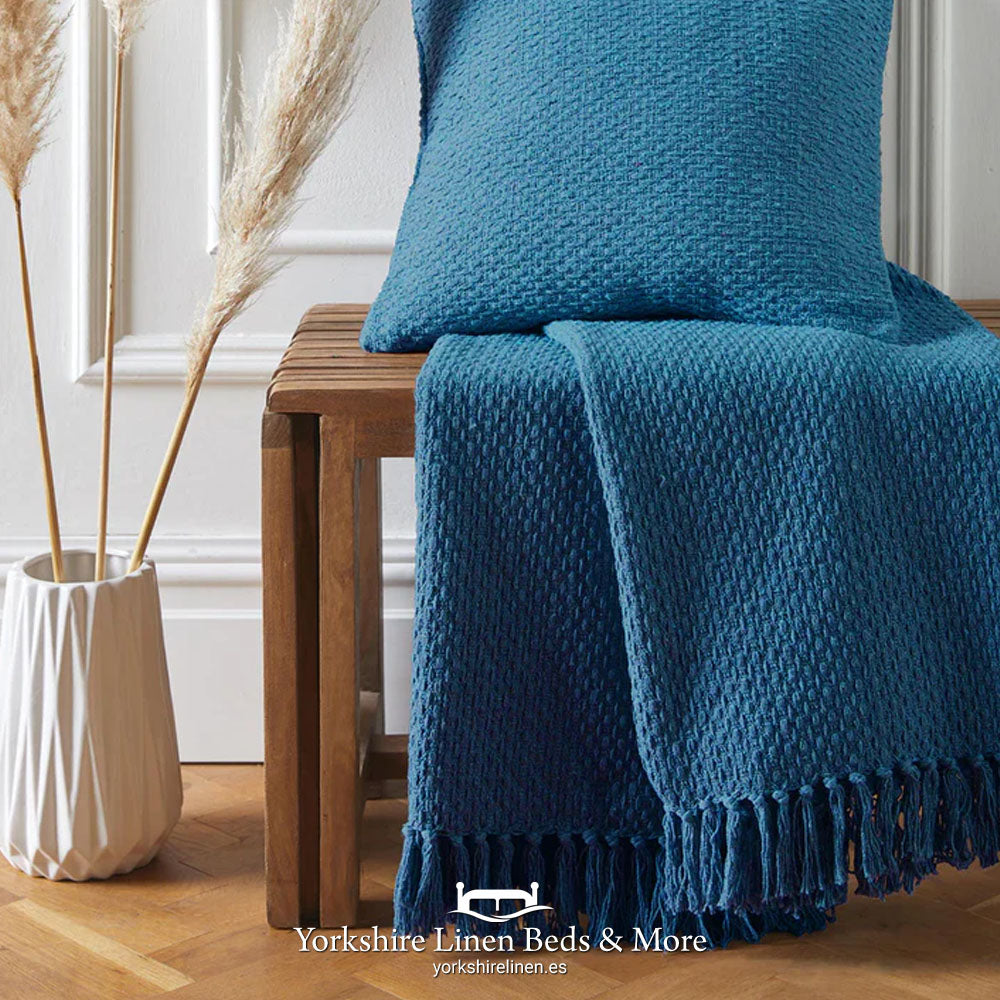 Hayley 100 % Cotton Throw - Teal