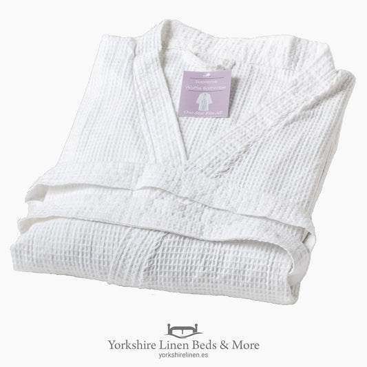 Hotel Style XL Waffle Bathrobes - Dressing Gowns, Towels & Bathrooms - Yorkshire Linen Beds & More