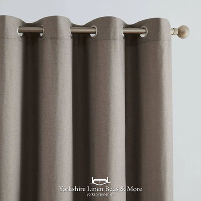 Hotel Collection Eyelet Blackout Curtains - Beige