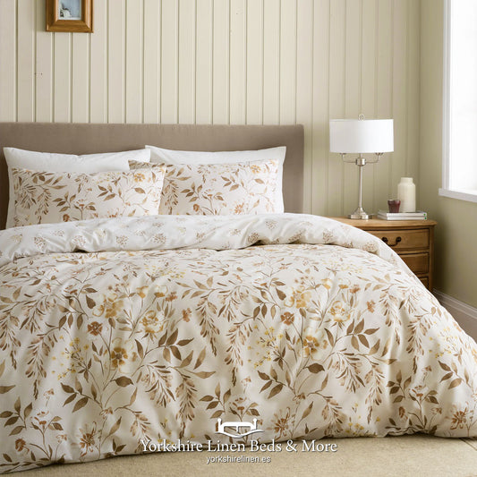 Isabella Floral Reversible Duvet Set Natural - Duvet Covers & Sets - Yorkshire Linen Beds & More, Mijas Costa.jpg