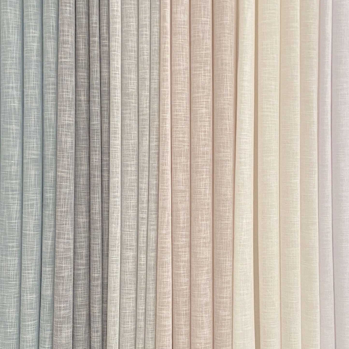 Jade Linen Look Heading Tape Voile Panels, Beige
