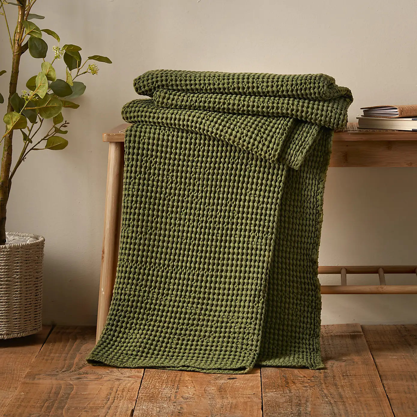 Jaipur Waffle Cotton Throws - Assorted Colours
