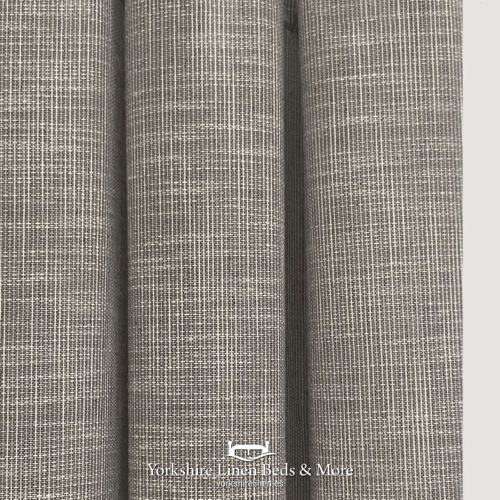 Jade Linen Look Heading Tape Voile Panels, Grey - Voiles and Net Curtains - Yorkshire Linen Beds & More