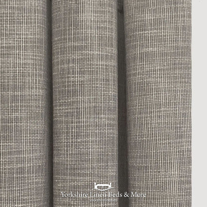 Jade Linen Look Heading Tape Voile Panels, Grey - Voiles and Net Curtains - Yorkshire Linen Beds & More