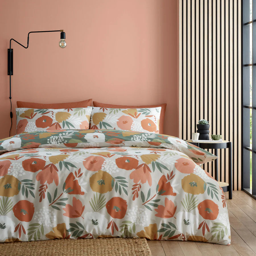 Jasmina Reversible Duvet Set, Green