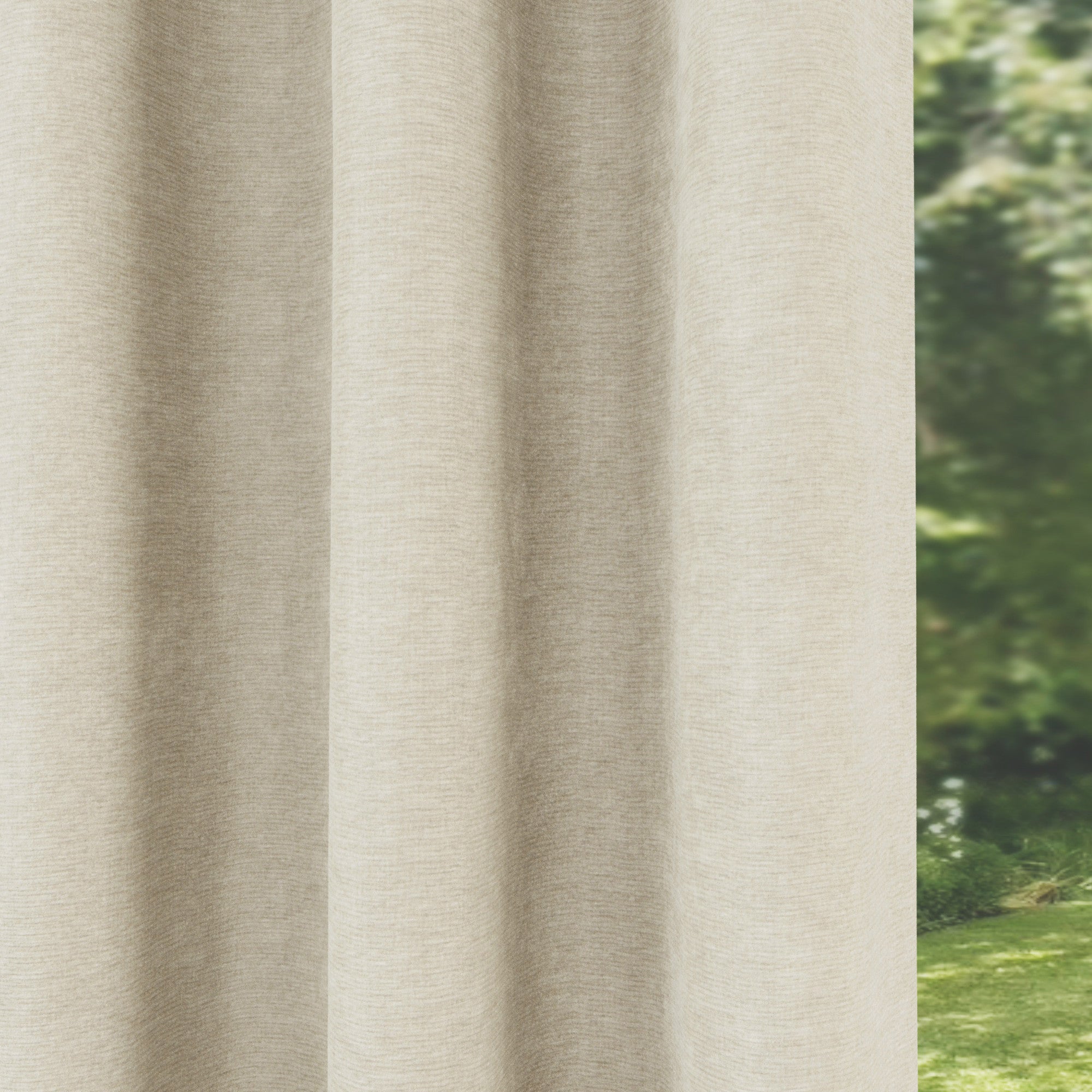 Knightsbridge 100 % Blackout Eyelet Curtain Pairs- Ivory