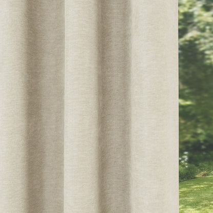 Knightsbridge 100 % Blackout Eyelet Curtain Pairs- Ivory