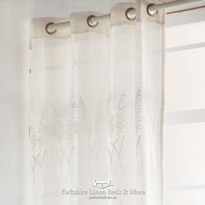 Kaelia Eyelet Voile Panel- Beige