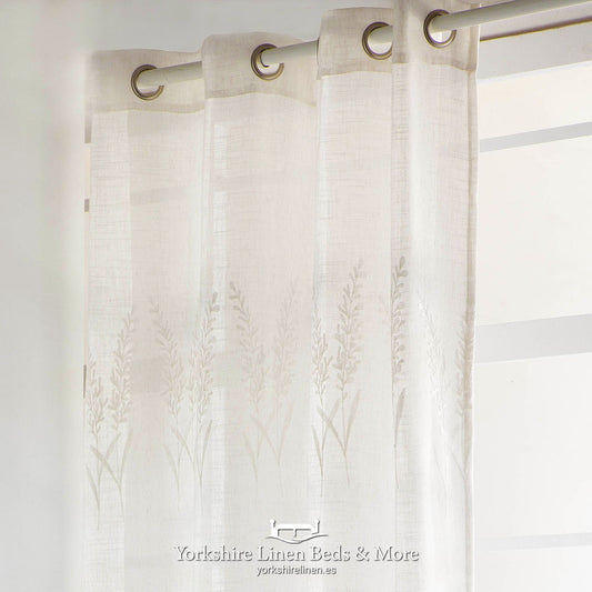Kaelia Eyelet Voile Panel- Beige