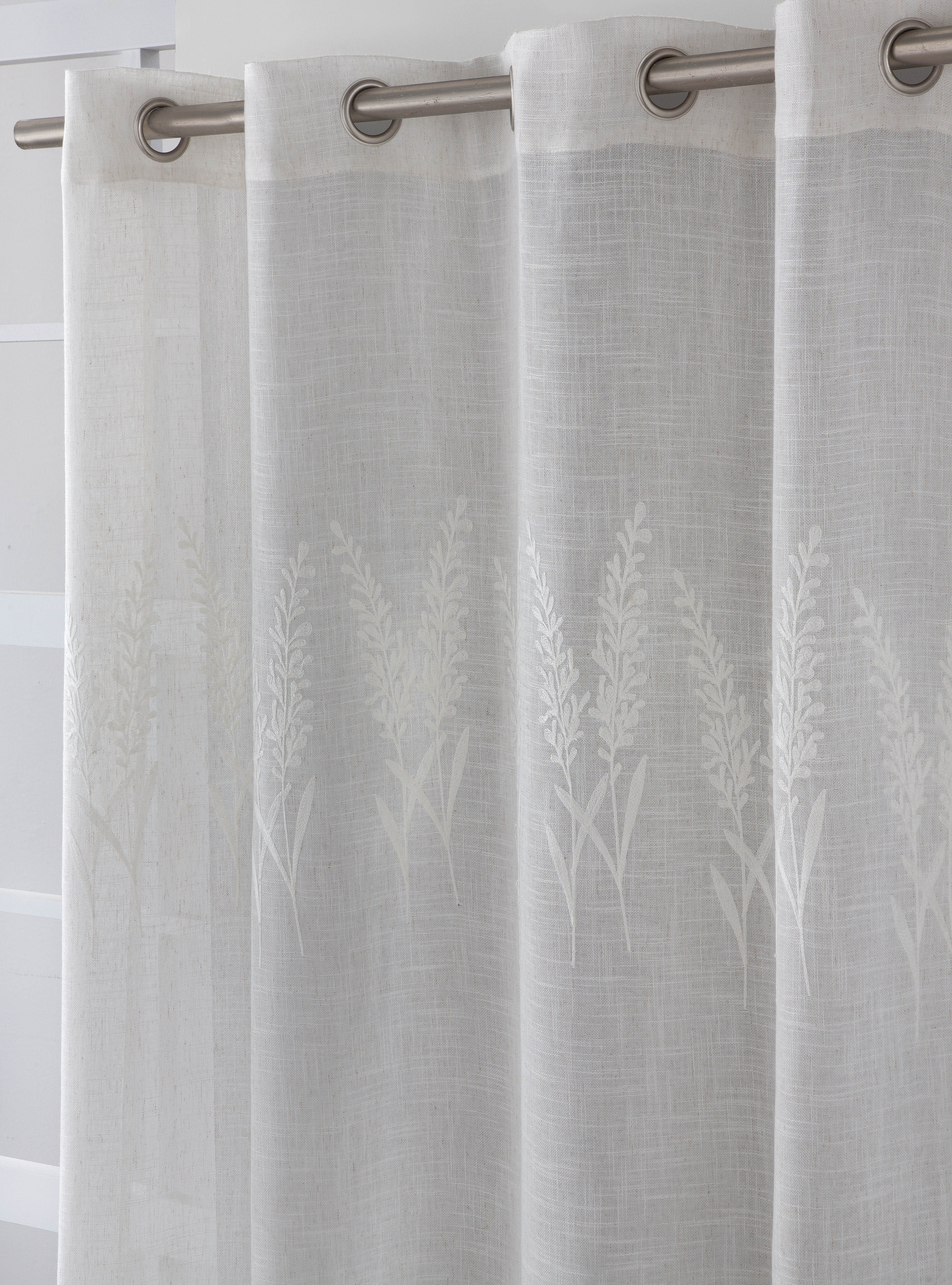 Kaelia Eyelet Voile Panel- Beige