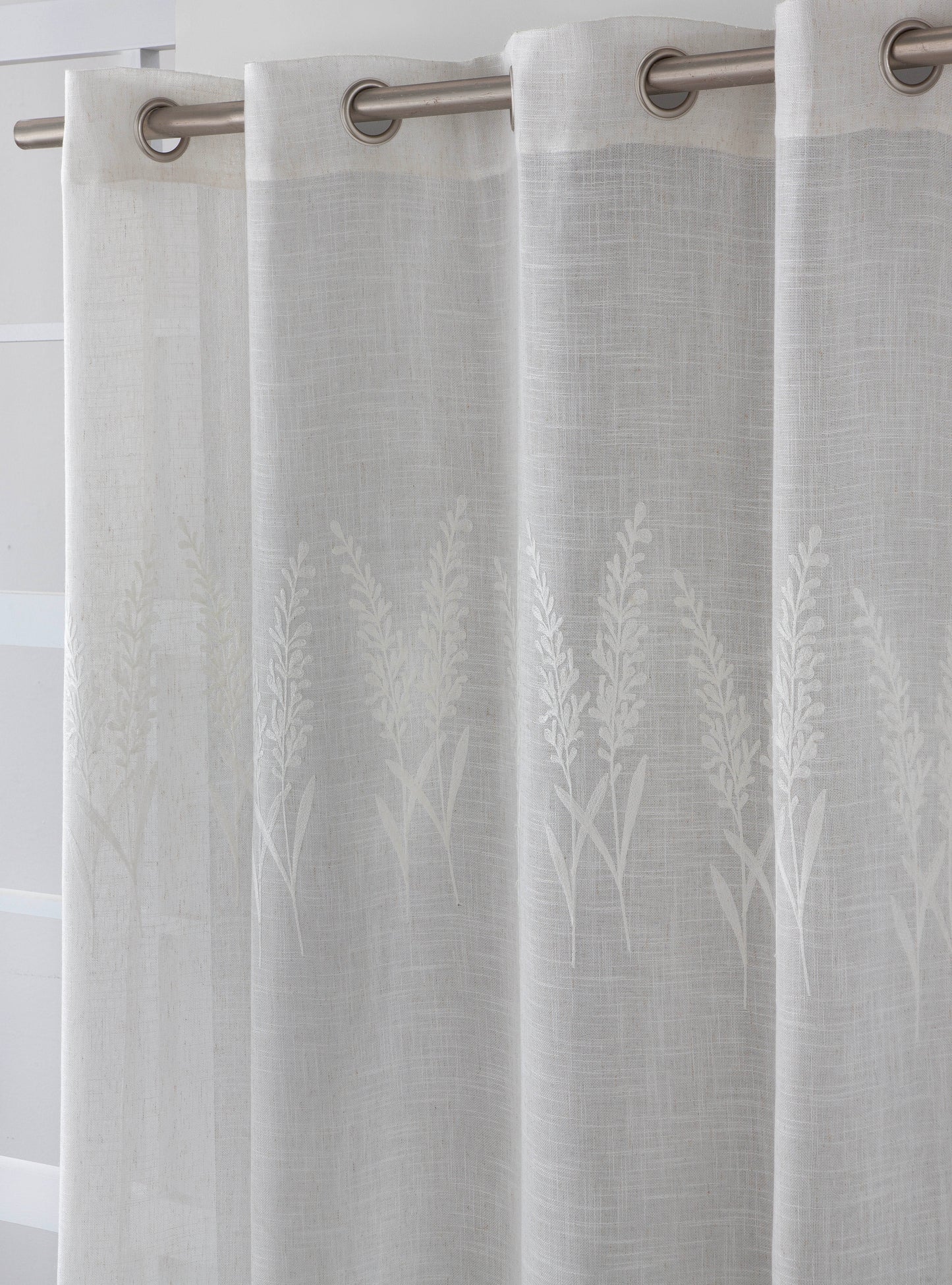 Kaelia Eyelet Voile Panel- Beige