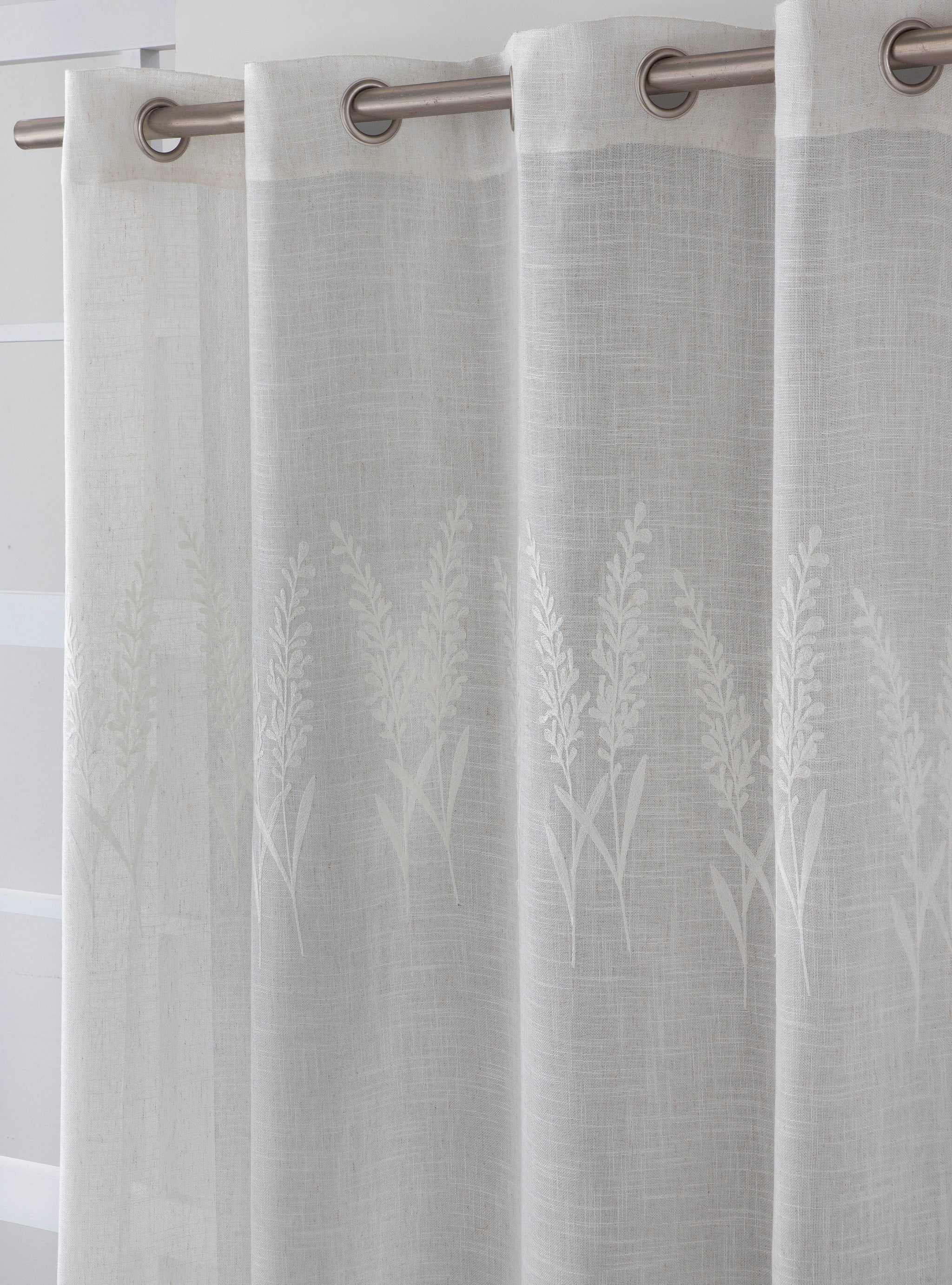 Kaelia Eyelet Voile Panel- Beige