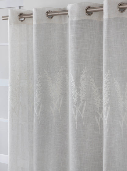 Kaelia Eyelet Voile Panel- Beige