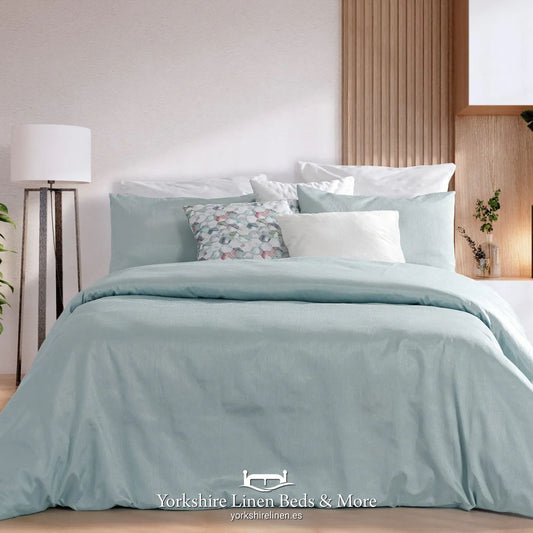 Karly Silk Look Duvet Set, Jade - Duvet Covers & Sets - Yorkshire Linen Beds & More
